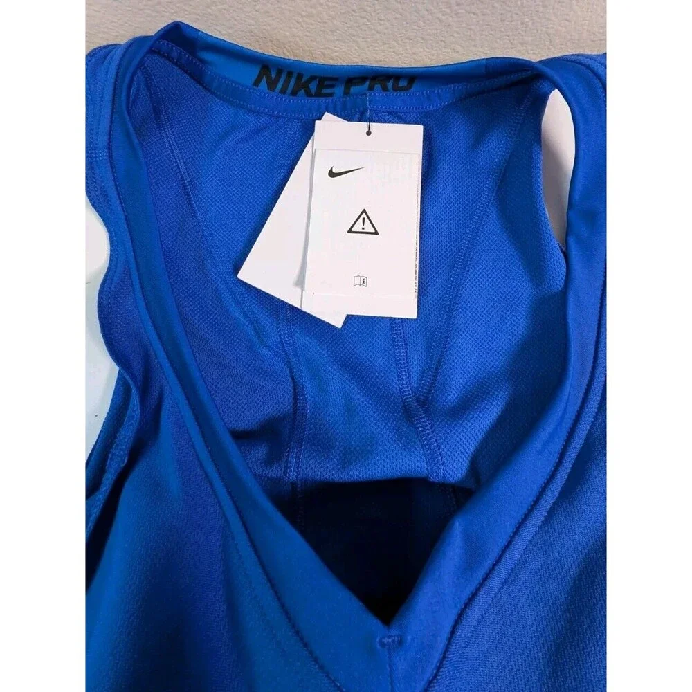 Nike Pro Hyperstrong Padded Compression Basketball Tank Blue XL BQ2721-480